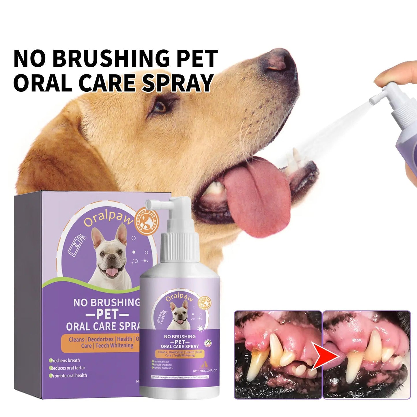 Oralpaw™ 🍃No Brushing Oral Care Spray for Dogs Cats