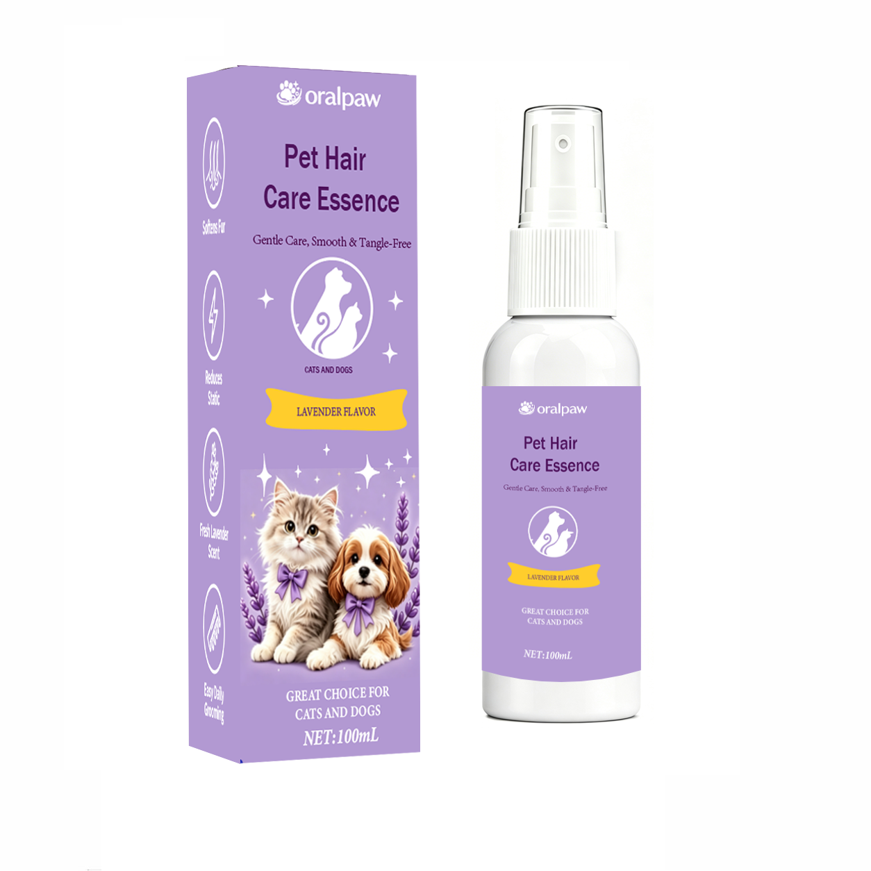 Oralpaw™ Instant Pet Detangler Spray for Dogs & Cats