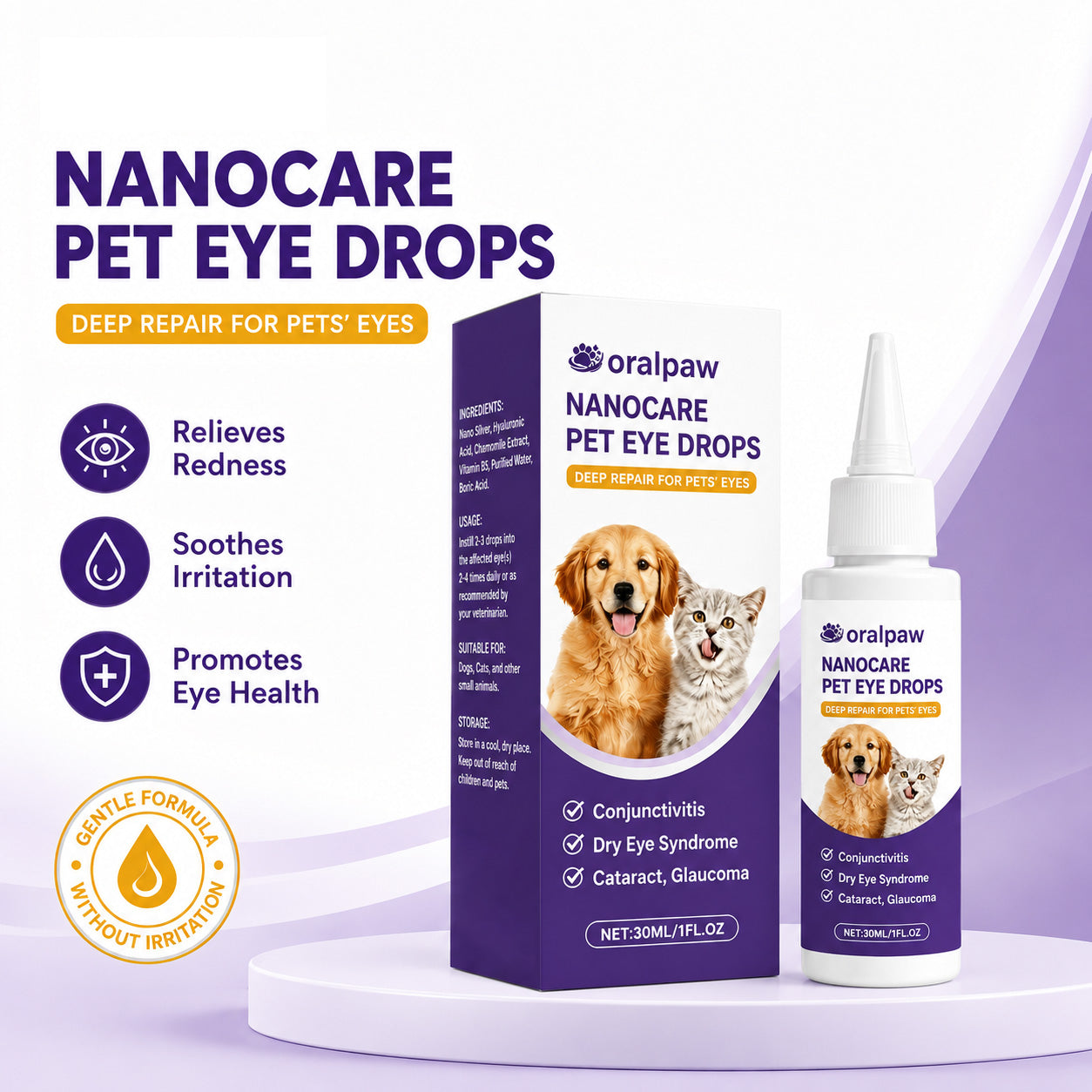 🎉LAST DAY BUY 1 GET 1🔥 OralPaw™ Pet Eye Drops for Dogs & Cats – Gentle Daily Eye Care