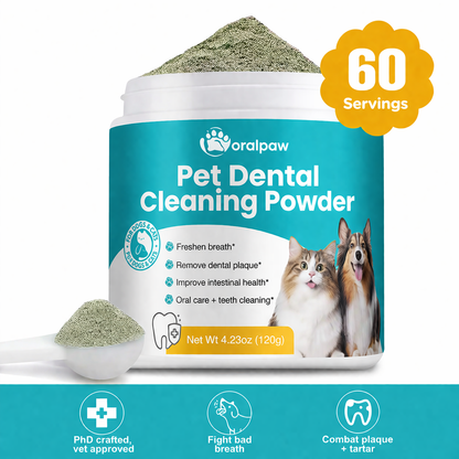 OralPaw™Pet Dental Cleaning Powder — Tartar Control  Breath Freshening