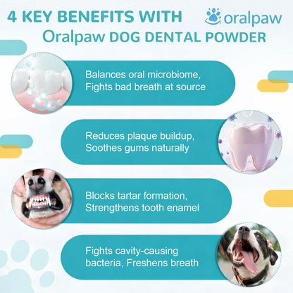 OralPaw™Pet Dental Cleaning Powder — Tartar Control  Breath Freshening