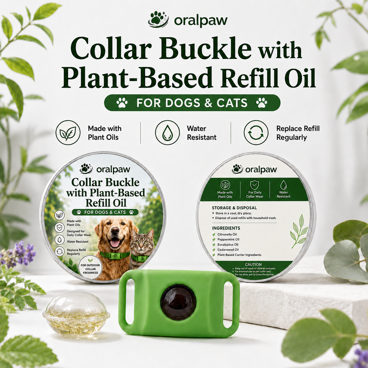 Oralpaw™Pets Worming Collar Buckles| 60 Days Flea &Tick Free