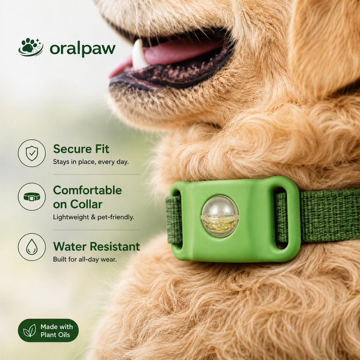 Peauvelle™ Flea & Tick Collar for Dogs – Natural Plant-Oil Protection