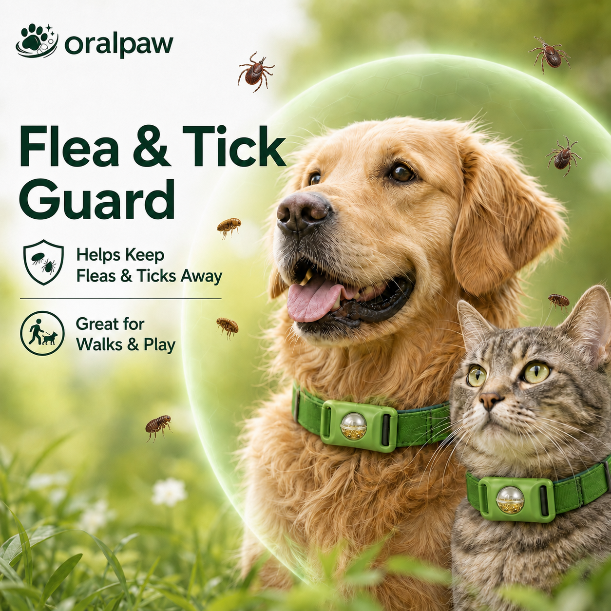 Oralpaw™Pets Worming Collar Buckles| 60 Days Flea &Tick Free