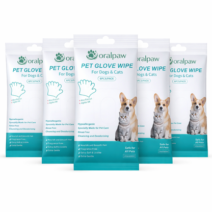OralPaw™ Rinse-Free Dog Shampoo Mitts –Pet Bath Glove Wipe