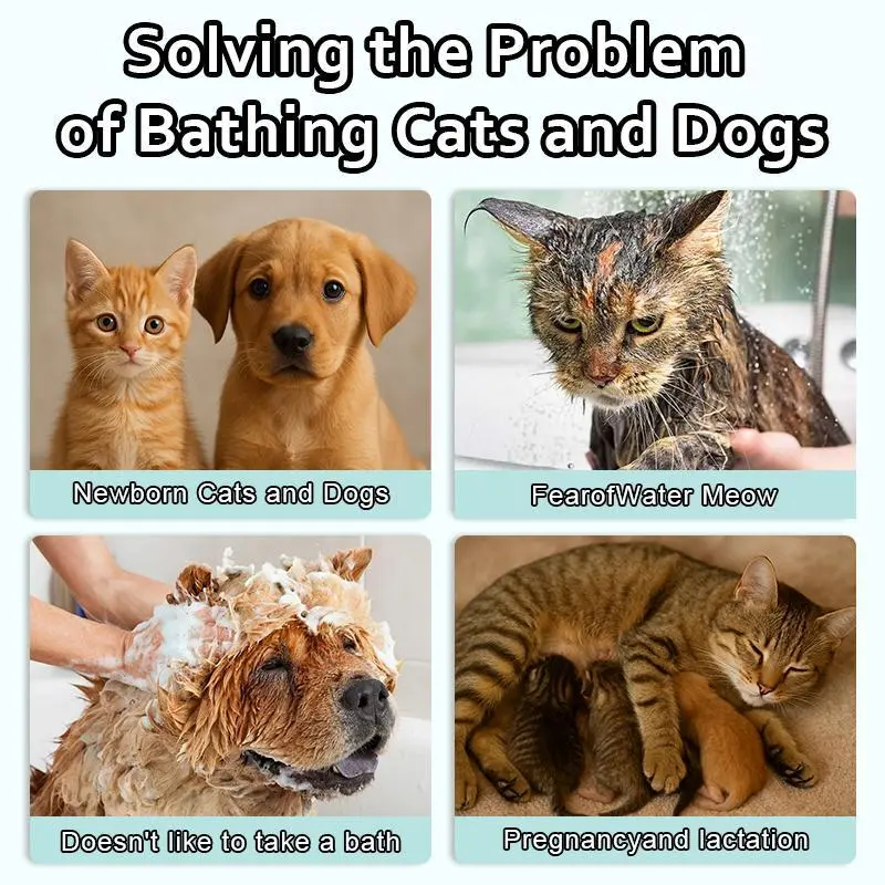 OralPaw™ Rinse-Free Dog Shampoo Mitts –Pet Bath Glove Wipe