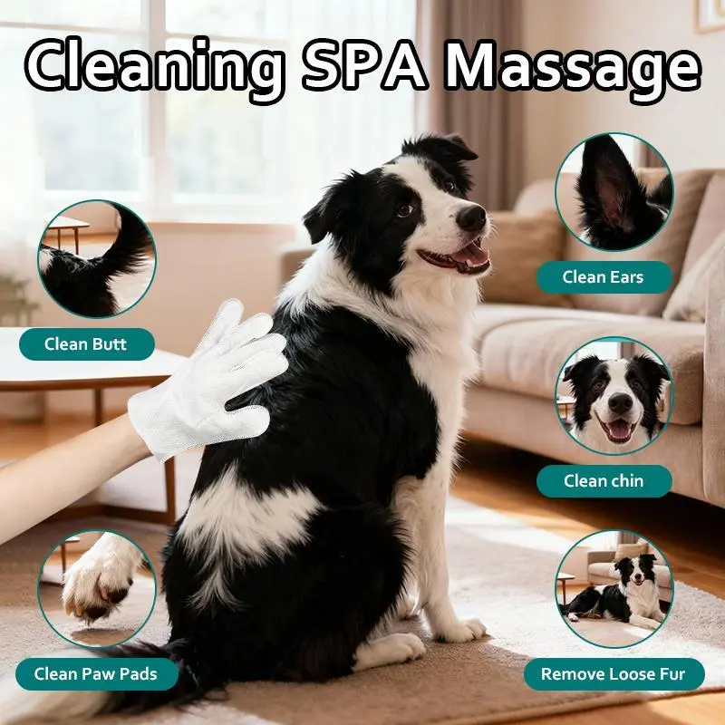 OralPaw™ Rinse-Free Dog Shampoo Mitts –Pet Bath Glove Wipe